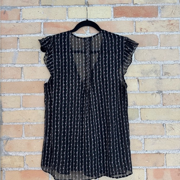 Joie  Black Floral Blouse - Picture 3 of 3